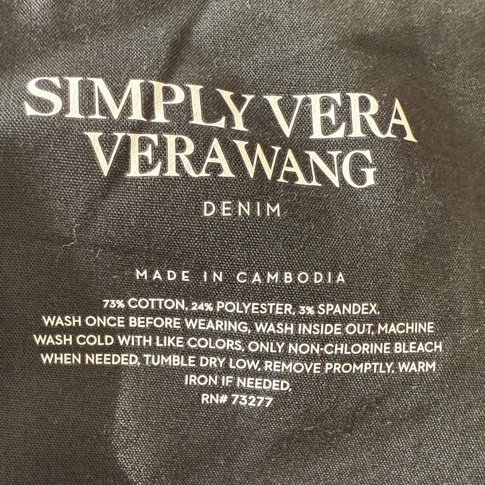 Simply Vera Vera Wang Black Textured Jeans, size 14 - Picture 11 of 11